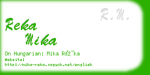 reka mika business card